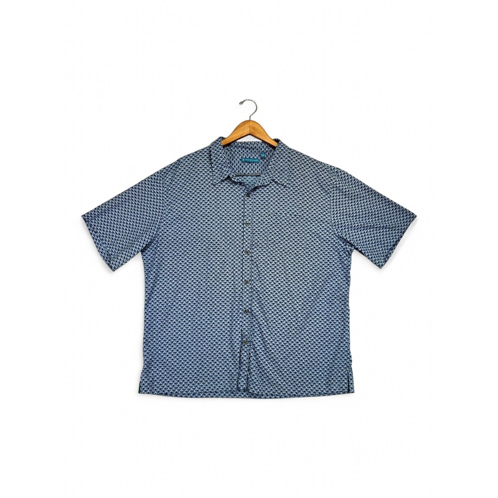 Tori Richard XL Men's Short Sleeve Geo‎ Print Camp Shirt
